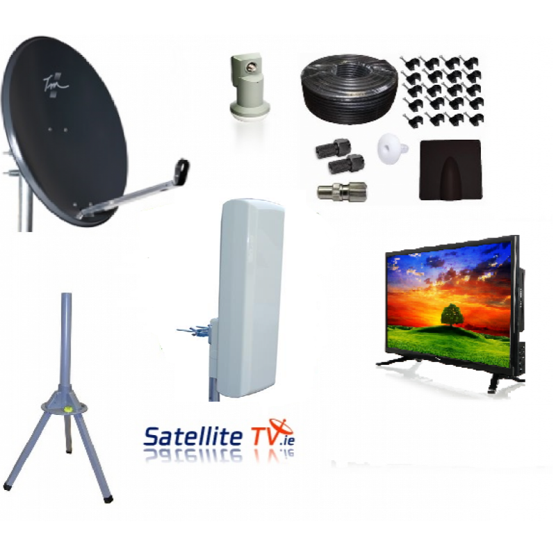 Caravan HD LED TV + Satellite TV + Saorview System Satellite TV Ireland